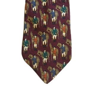 HORSEBACK Riders! 56 “long neck tie 100% silk Horse Equestrian Polo